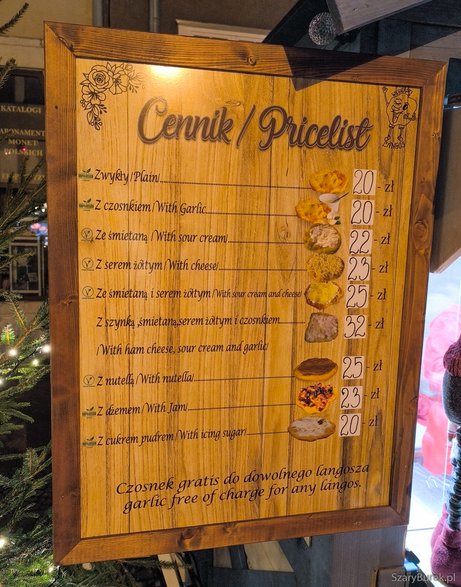 Zwykły Langosz kosztuje 20 zł