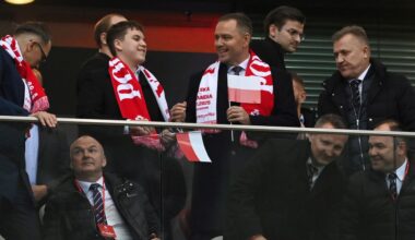 Są zdjęcia. Nawrocki pojawił się na meczu Polaków