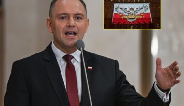 Nawrocki wyjaśnia, dlaczego na Pałacu Prezydenckim wyświetlono obraz