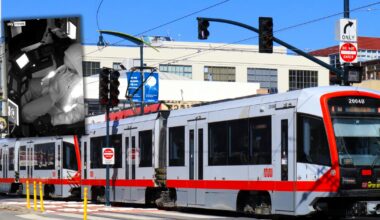 Motornicza zasnęła za sterami tramwaju (Screen: Twitter/Sky News)