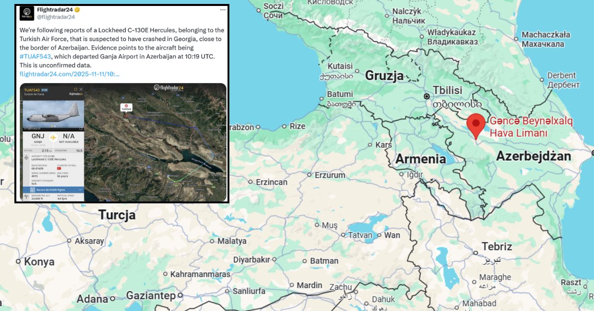 Katastrofa samolotu wojskowego w Gruzji. Trwa akcja poszukiwawczo-ratunkowa - Onet
