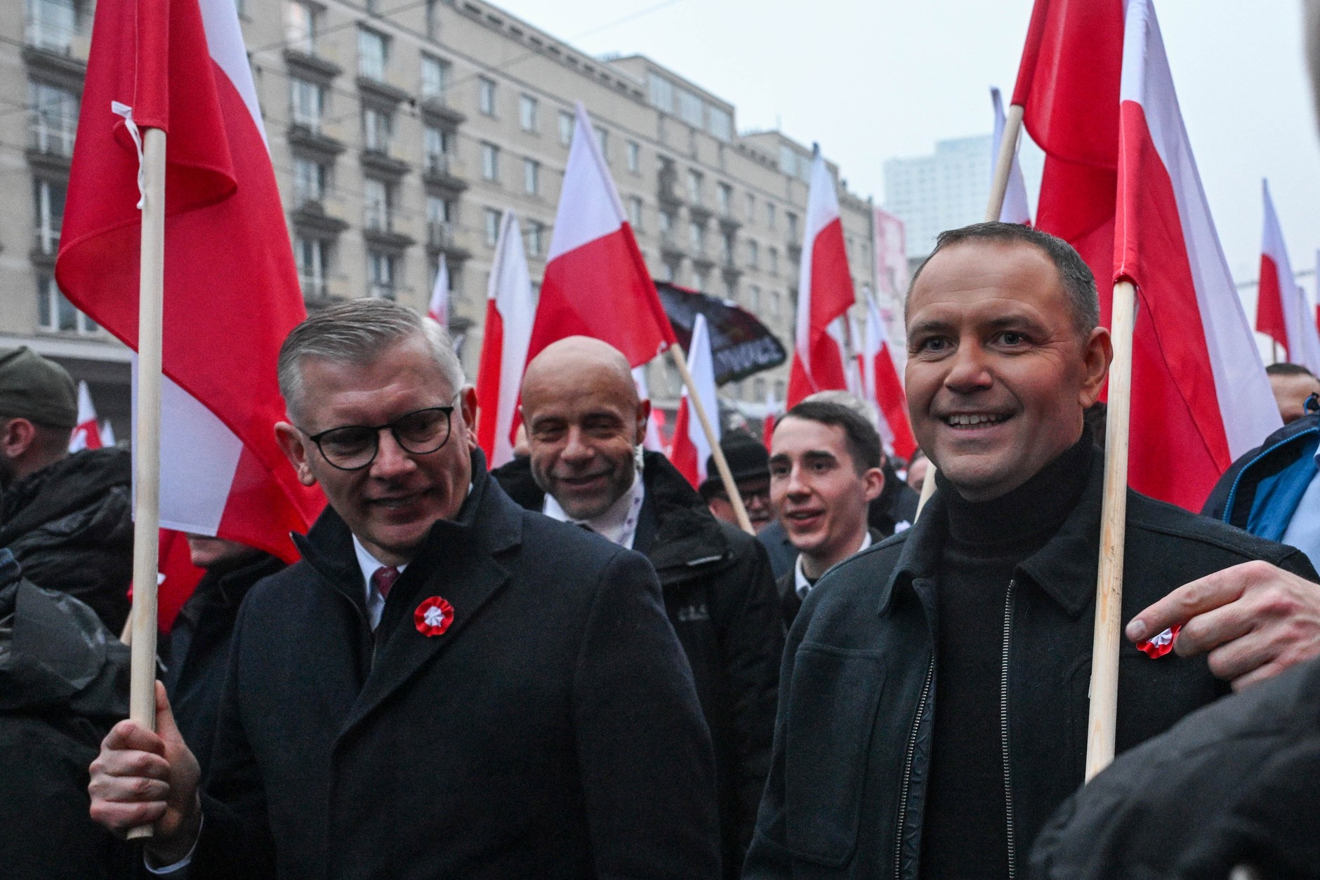 Karol Nawrocki wziął udział w Marszu Niepodległości w Warszawie