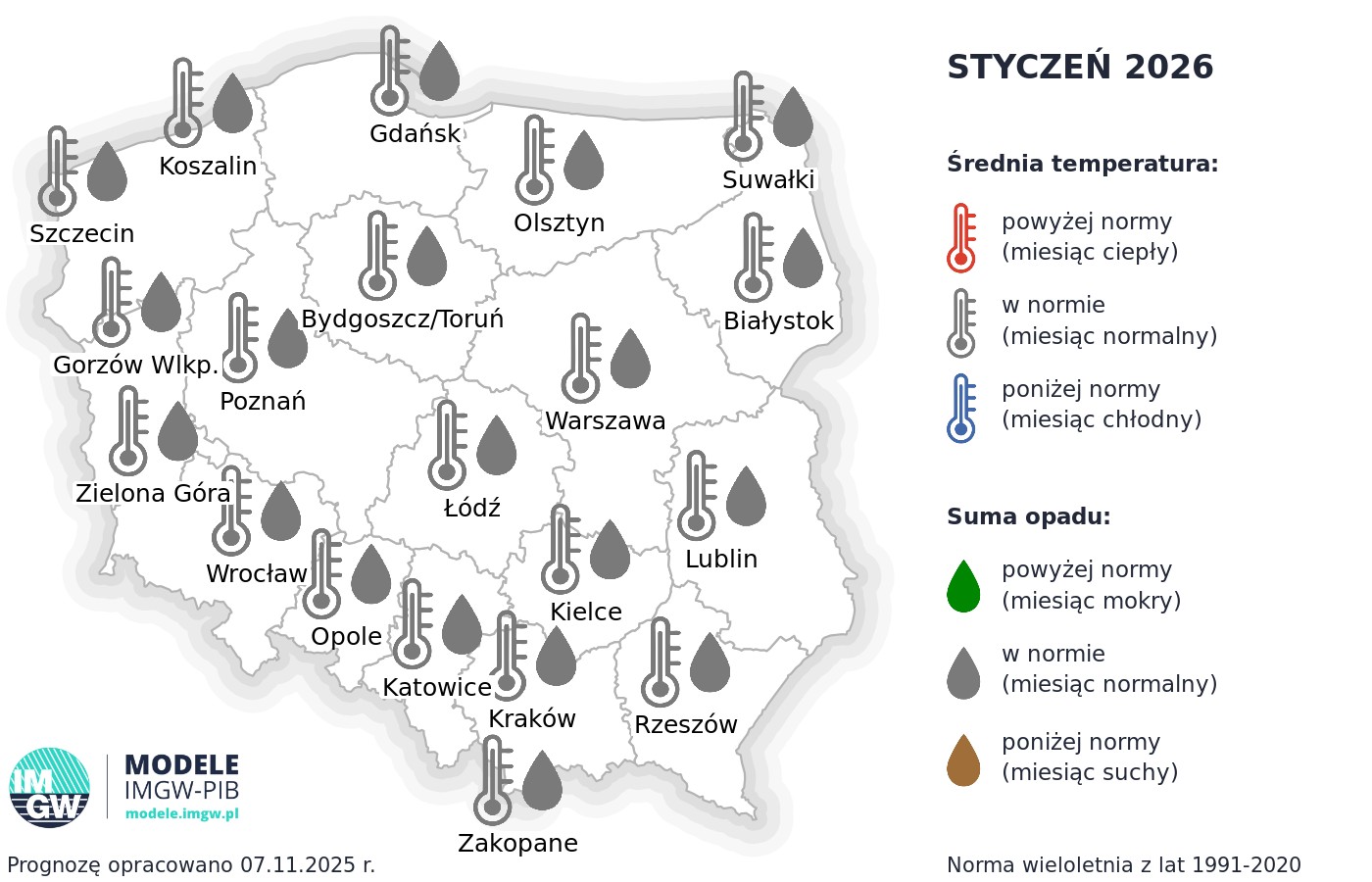 Styczeń ma przynieść temperatury w normie