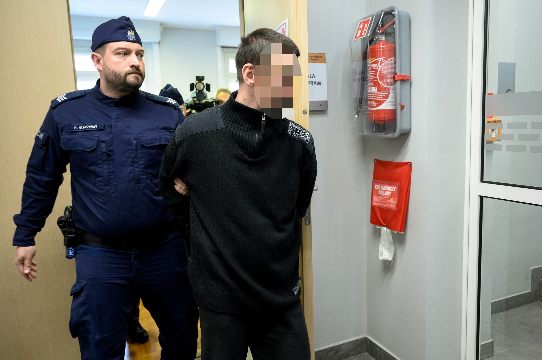 Poznań, 24.03.2025 r. Oskarżony Serhii T. (P) w Sądzie Okręgowym w Poznaniu