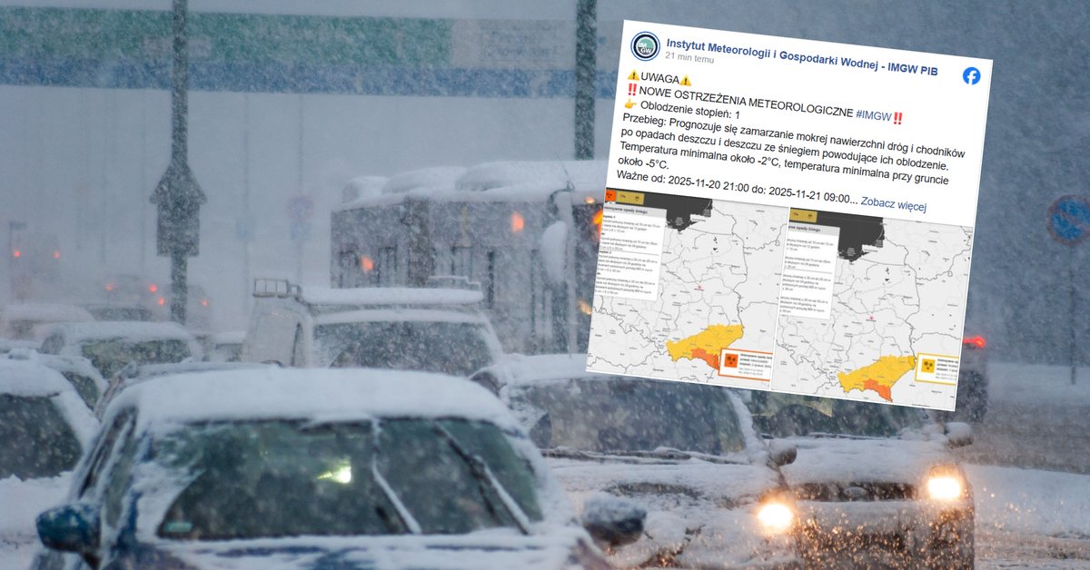 IMGW wydaje pomarańczowe alerty. Może spaść nawet pół metra śniegu - Onet