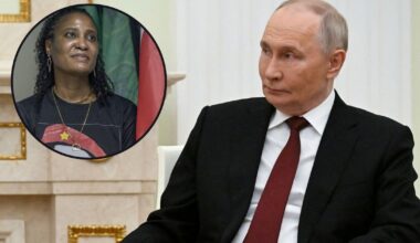 Prezydent Rosji Władimir Putin w Moskwie 28 listopada 2025 r. Na mniejszym zdjęciu Duduzile Zuma-Sambudla