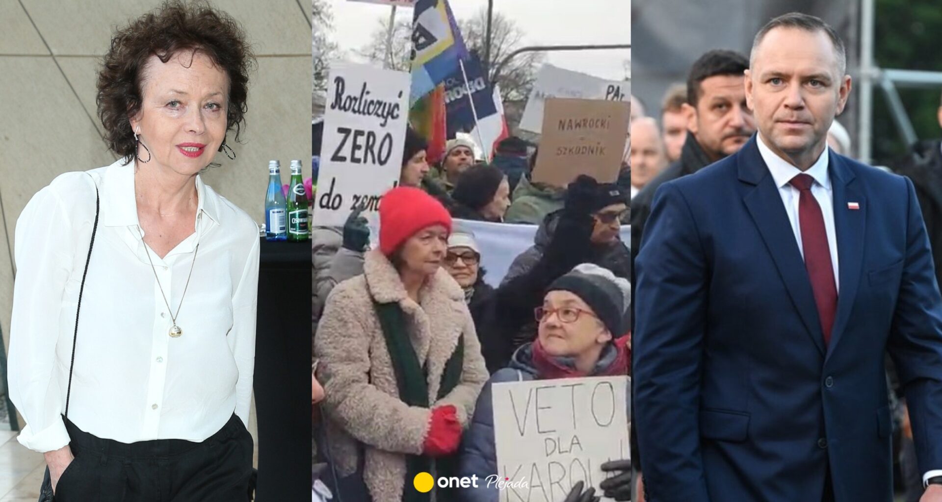 Joanna Szczepkowska protestuje przeciwko Karolowi Nawrockiemu. W sieci zamieszanie