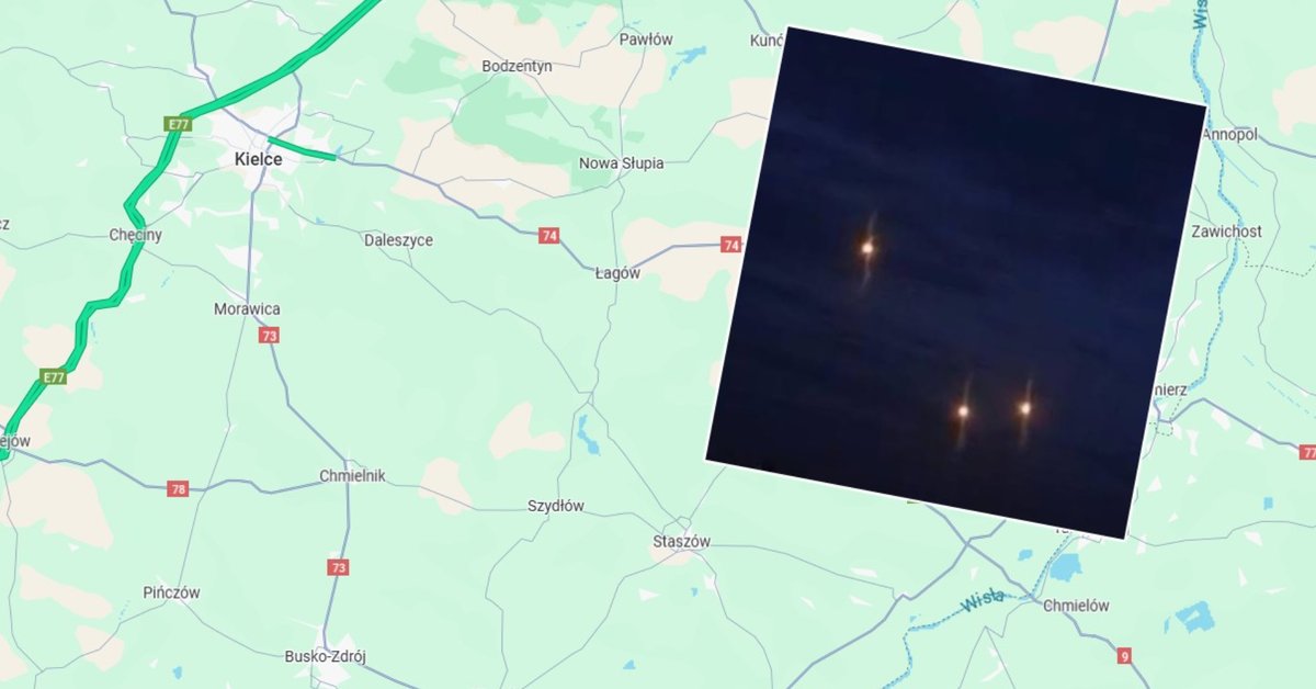 Zgłoszenie o "kuli ognia" w okolicy Kielc. W akcji śmigłowiec wojskowy