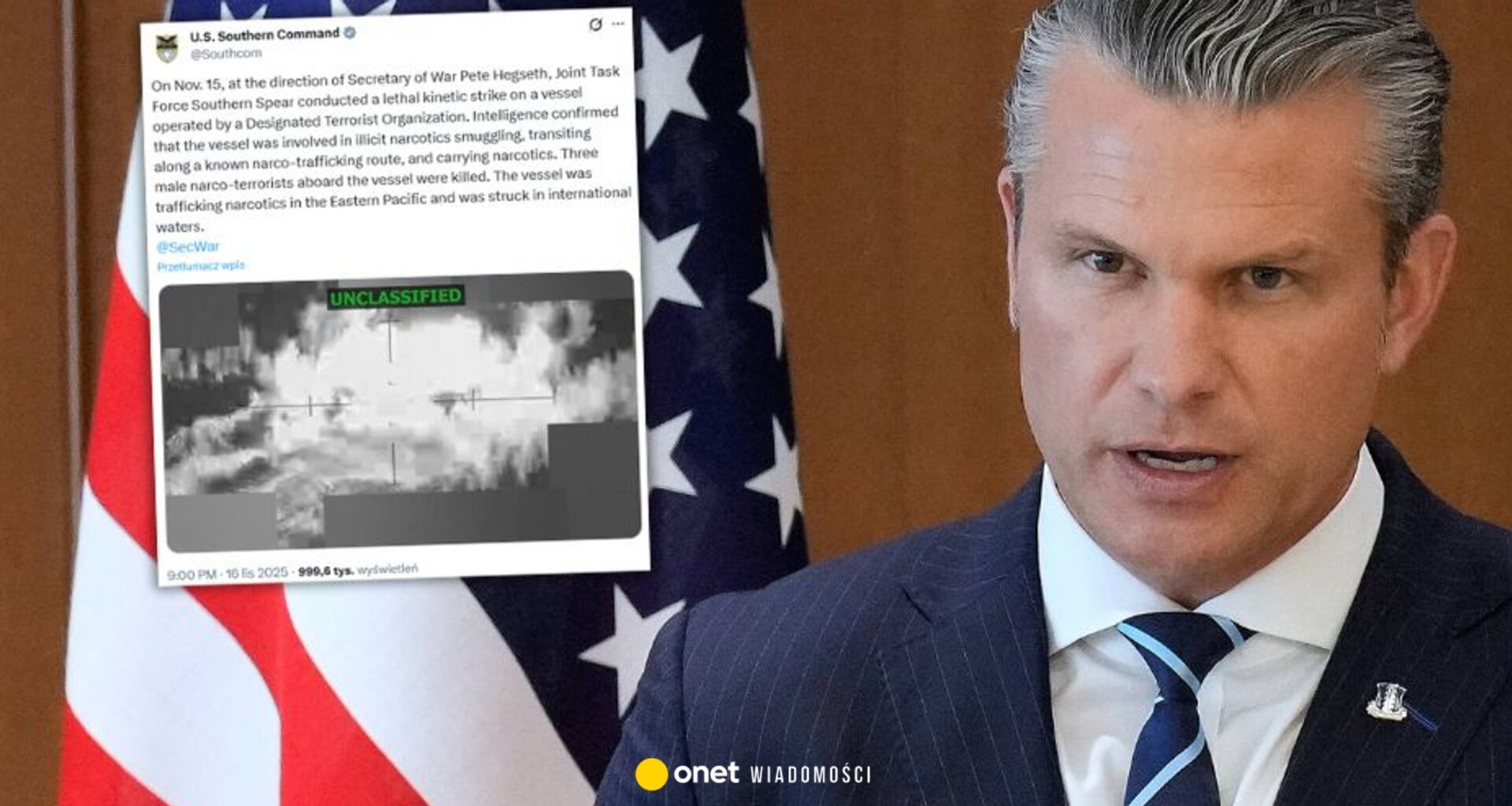 Atak na wodach międzynarodowych. USA uderzają w transport narkotyków - Onet Wiadomości