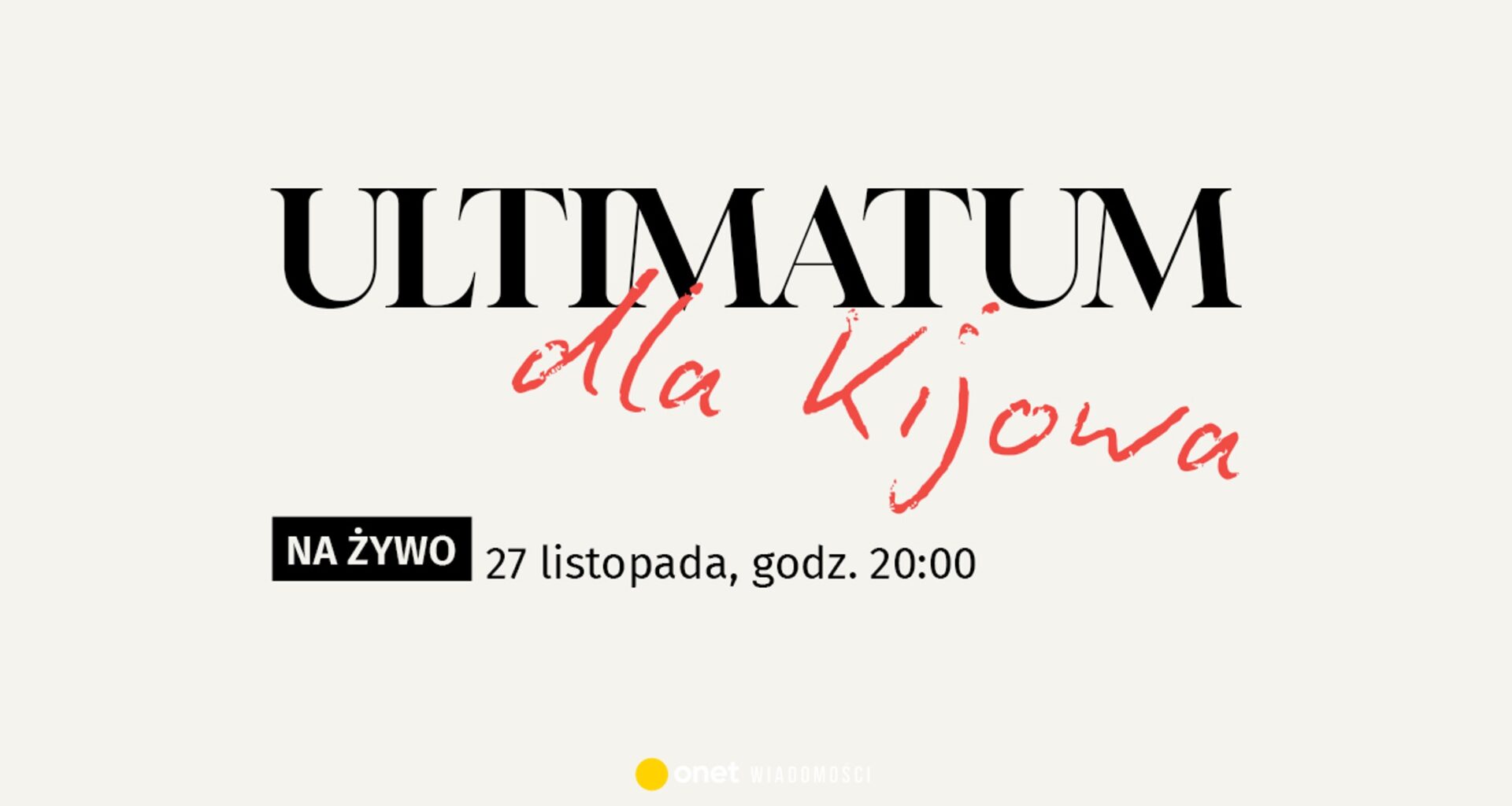 Ultimatum dla Kijowa. Alert dla Warszawy. Weź udział w specjalnym programie LIVE