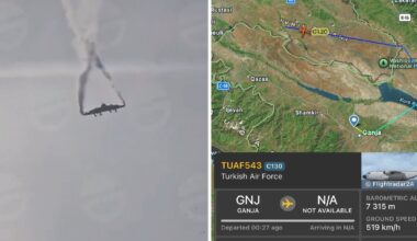 Samolot transportowy C-130E-Hercules należący do Sił Powietrznych Turcji