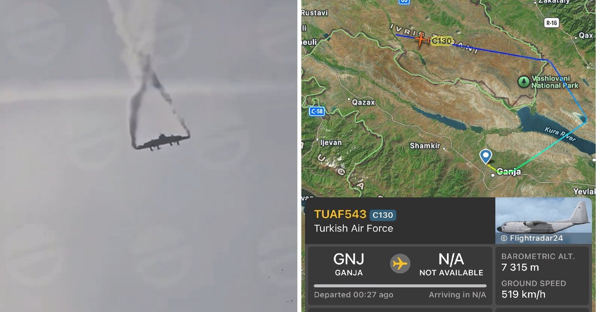 Samolot transportowy C-130E-Hercules należący do Sił Powietrznych Turcji