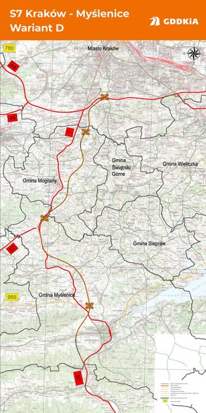 S7 Kraków-Myślenice. Wariant D