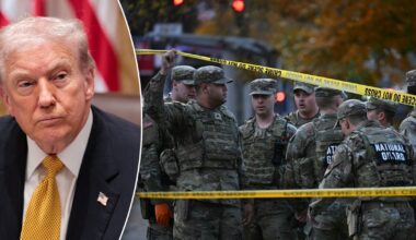 dwóch żołnierzy Gwardii Narodowej postrzelonych pod Białym Domem