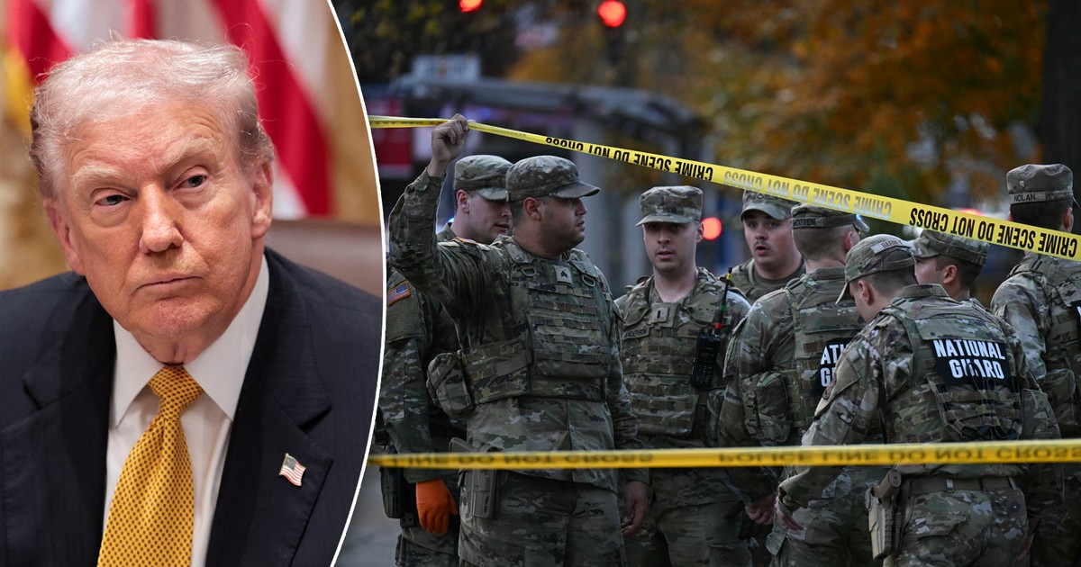 dwóch żołnierzy Gwardii Narodowej postrzelonych pod Białym Domem