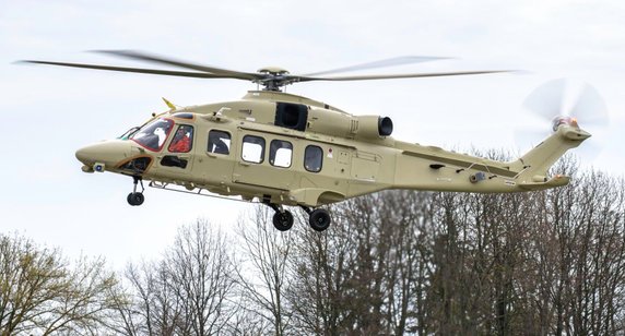 Pierwszy zbudowany w Polsce AW149 został oblatany 14 kwietnia 2025 roku.