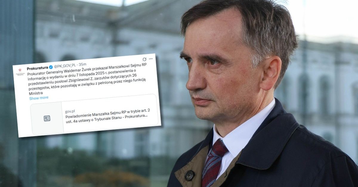 Zbigniew Ziobro przed Trybunałem Stanu? Prokuratura pisze do marszałka Sejmu - Onet