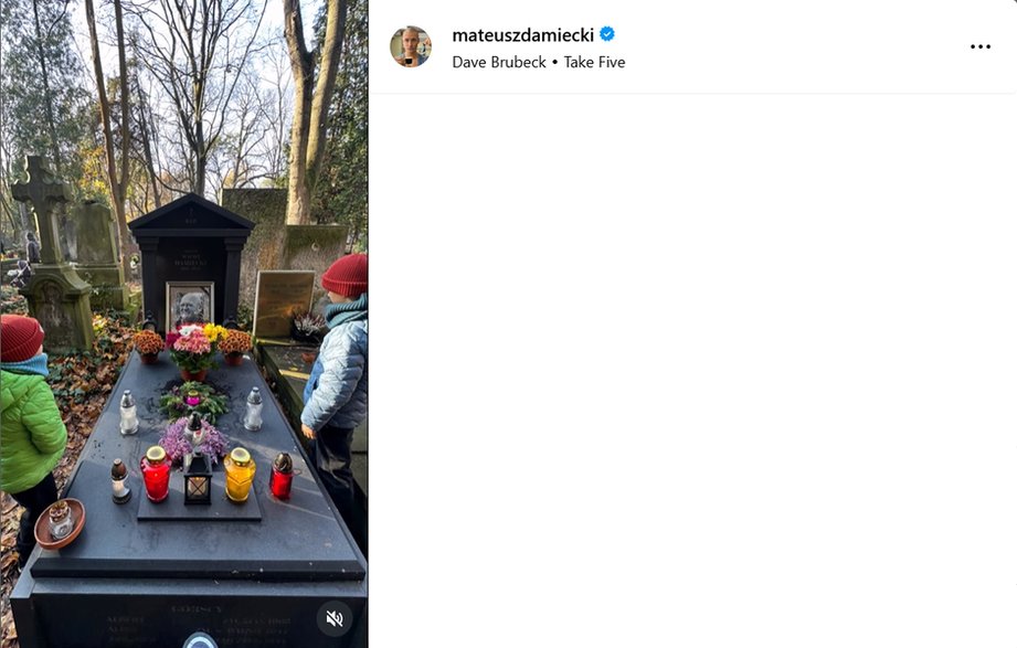 Mateusz Damięcki na Instagramie