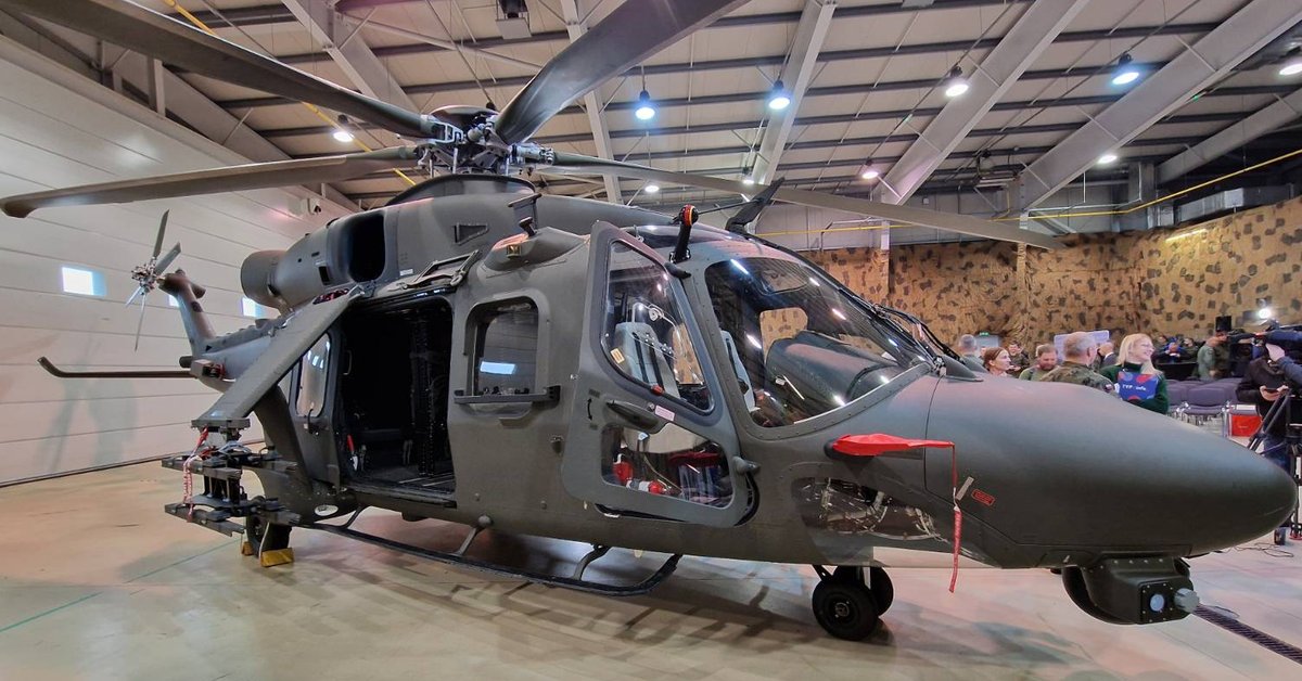 Pierwszy przekazany Wojsku Polskiemu  AW149 wyprodukowany w Polsce.