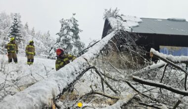 Południe Polski pod śniegiem. Strażacy interweniowali blisko 1,5 tys. razy