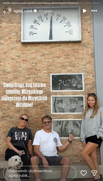 Screen z instagramowej relacji Agaty Rubik