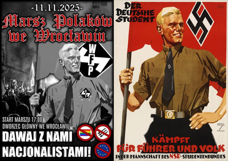 Kibice Śląska zapraszają na marsz używając hitlerowskiego plakatu