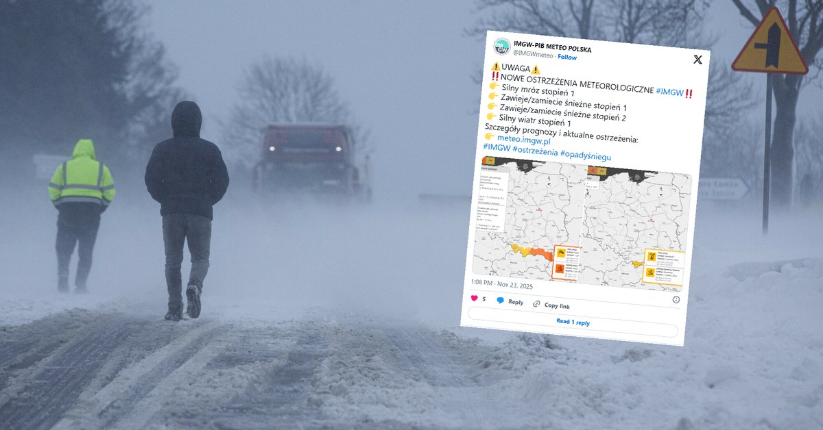 Na południu Polski zima znów uderzy. IMGW ostrzega przed mrozem i zawiejami śnieżnymi - Onet