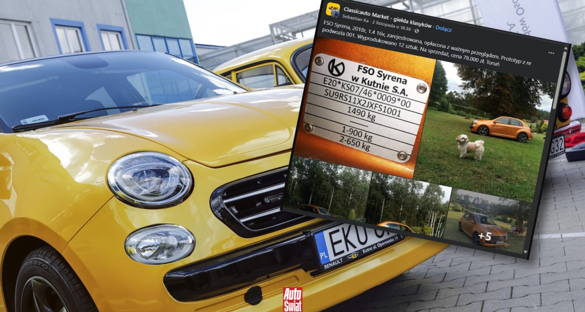 Pierwsza Syrena z Kutna trafiła na sprzedaż. Prototyp z numerem 001 kosztuje 78 tys. zł