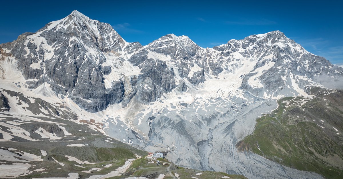 Widok na Ortler i góry wokół Sulden we Włoszech