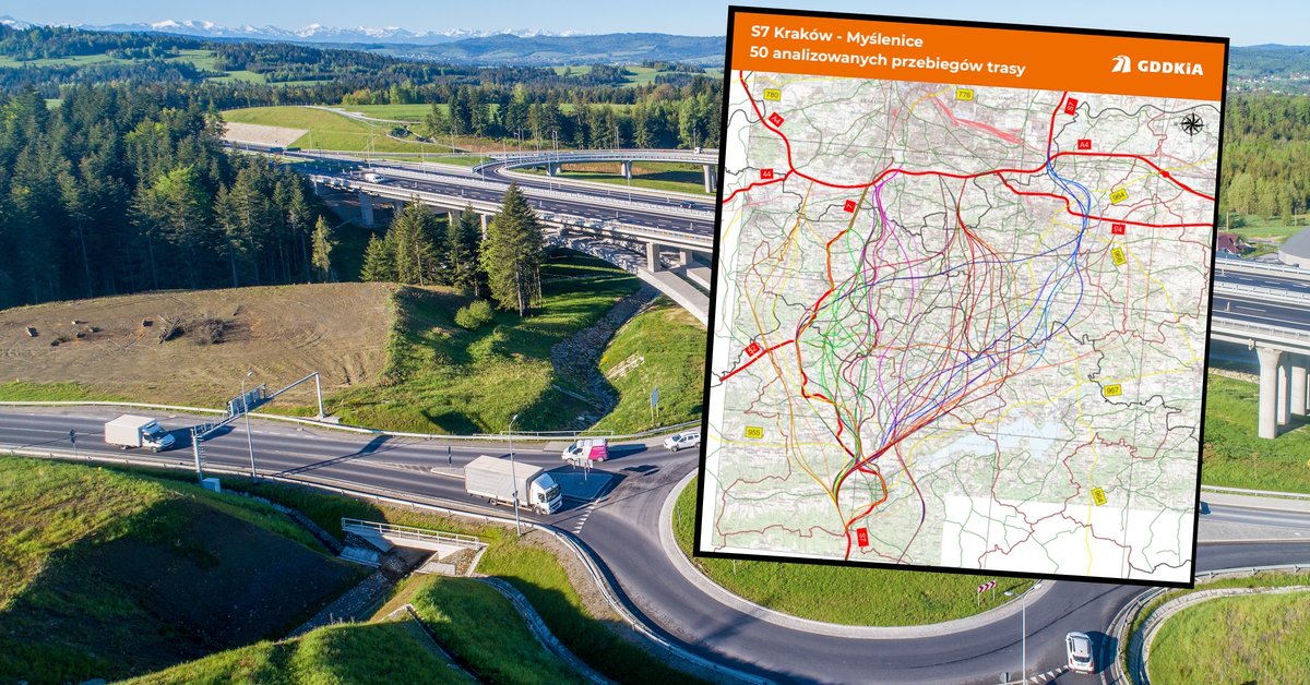 S7 Kraków-Myślenice. Wariant A