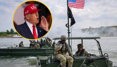 Na zdjęciu głównym amerykańscy żołnierze w Rumunii, 13 czerwca 2025 r. W ramce Donald Trump