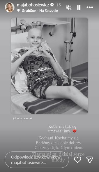 Maja Bohosiewicz przekazała wiadomość o śmierci podopiecznego Fundacji Herosi