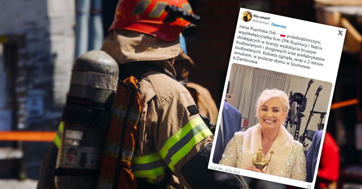 Irena Rupińska i wnuczek nie żyją. Straż pożarna o okolicznościach zdarzenia