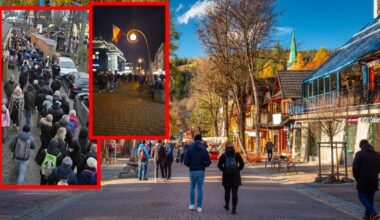 Korki na zakopiance i tłumy w Zakopanem. "Kosmiczna kolejka" - Onet