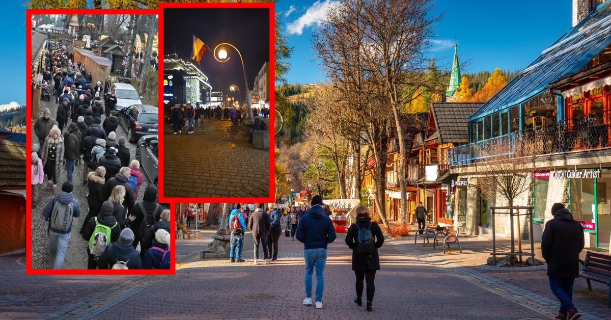 Korki na zakopiance i tłumy w Zakopanem. "Kosmiczna kolejka" - Onet