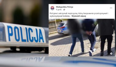 Bezprawnie przetrzymywał i wykorzystywał kobietę. Pomagała mu żona i koleżanka