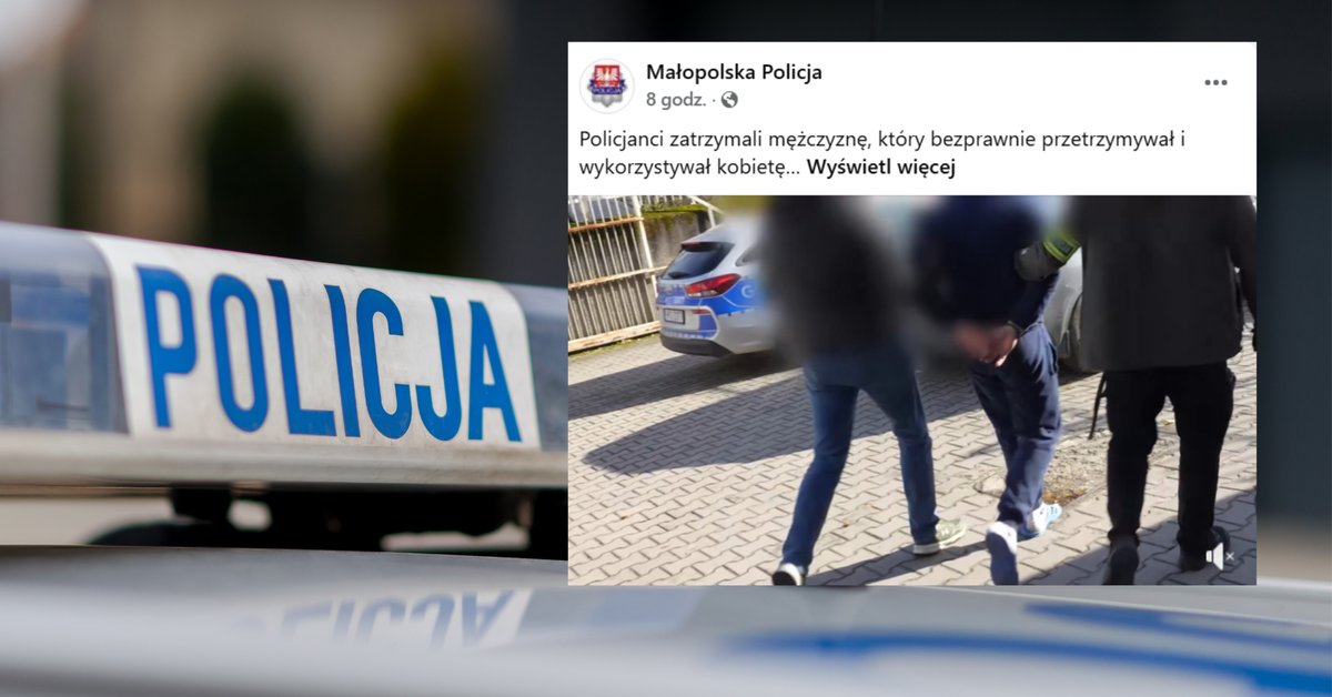 Bezprawnie przetrzymywał i wykorzystywał kobietę. Pomagała mu żona i koleżanka