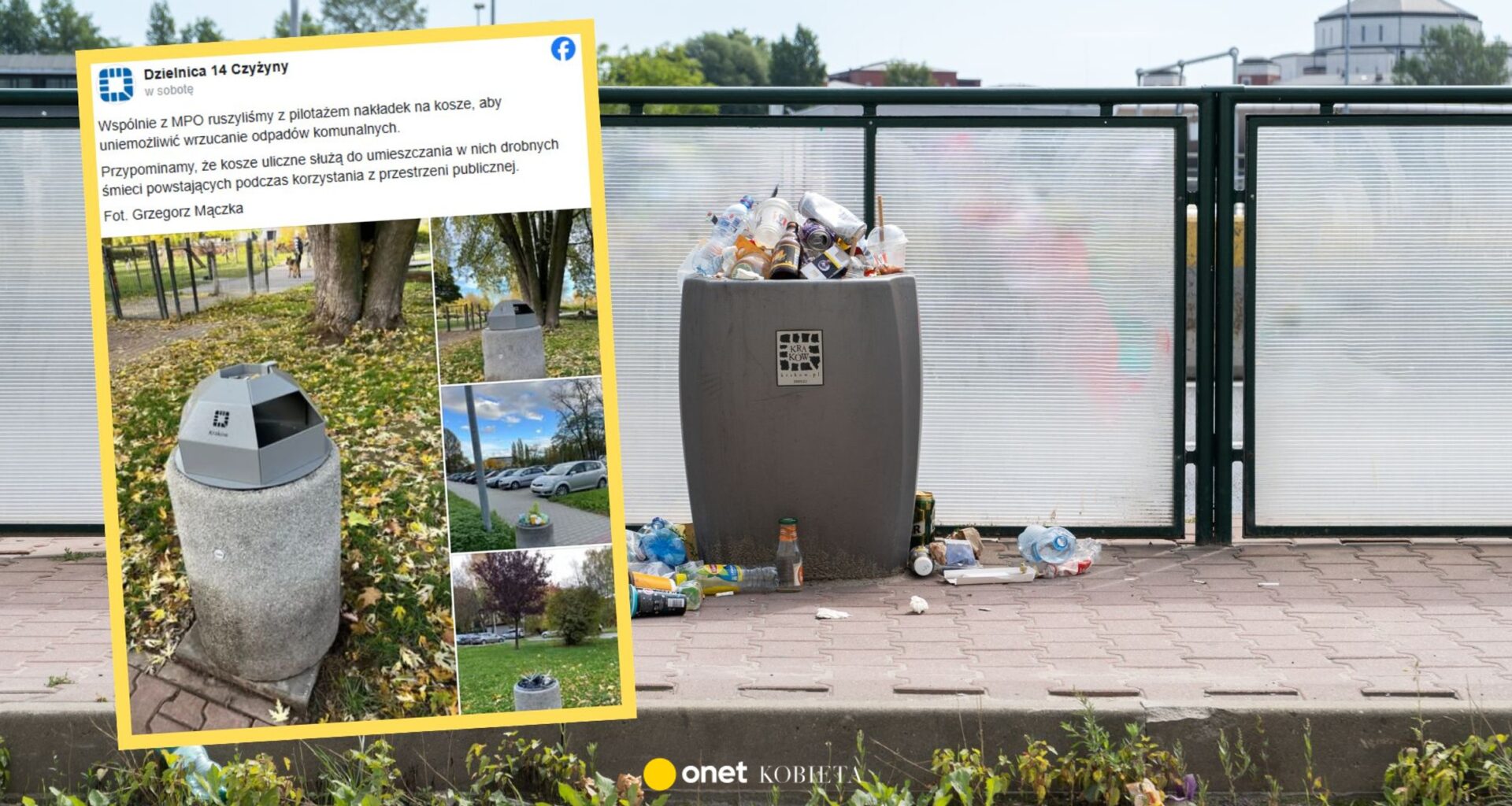 W Krakowie stanęły "nowe" kosze na śmieci. "Kto był aż tak niekompetentny?"