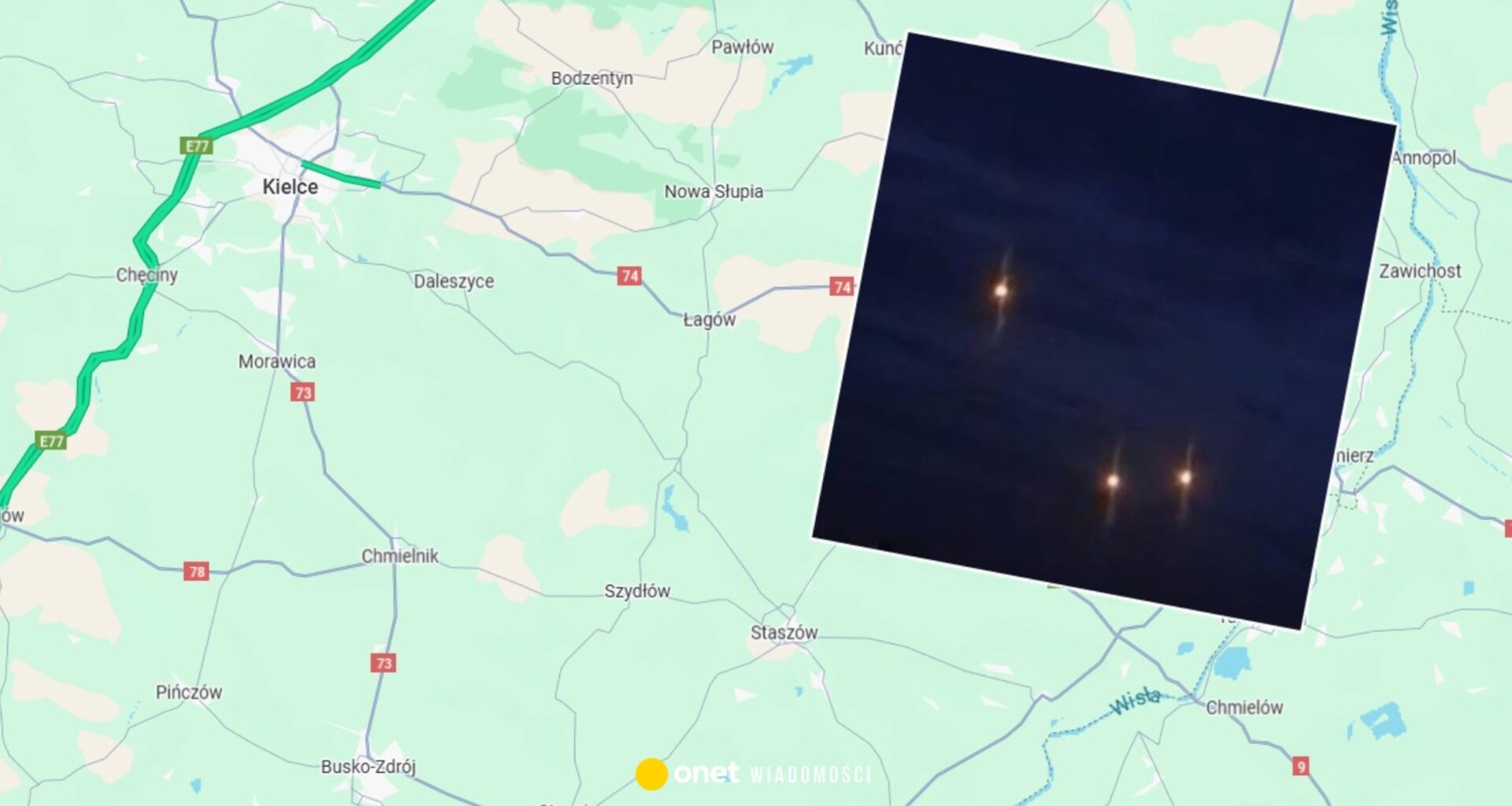 Zgłoszenie o "kuli ognia" w okolicy Kielc. W akcji wojskowy śmigłowiec