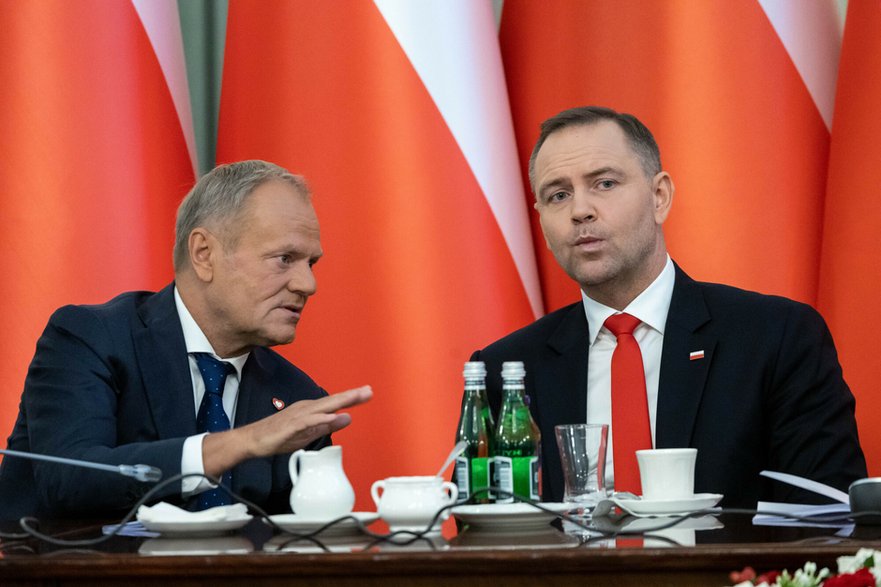 Donald Tusk i Karol Nawrocki