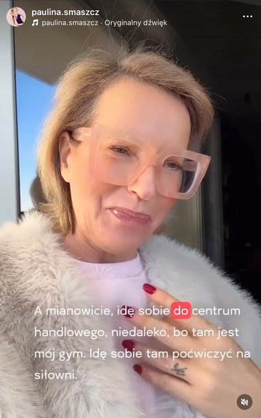 Screen z instagramowego profilu Pauliny Smaszcz