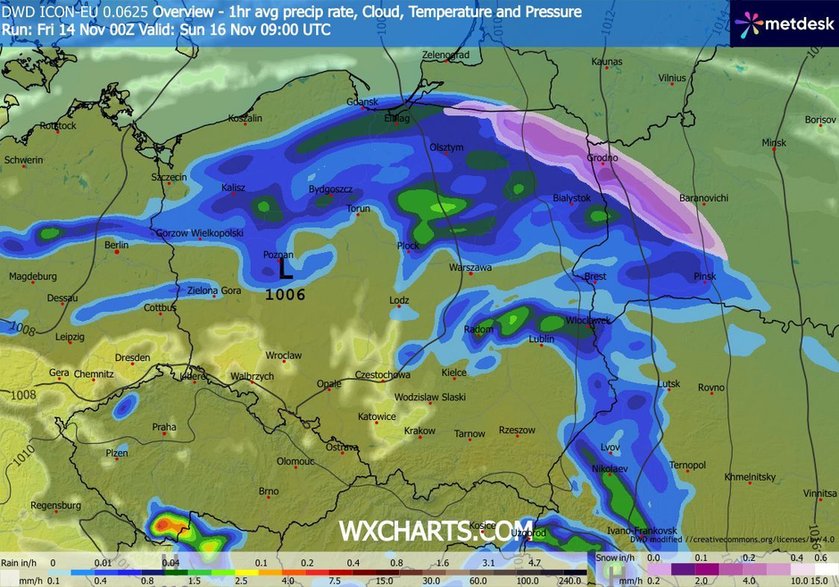 W niedzielę na północy może spaść śnieg