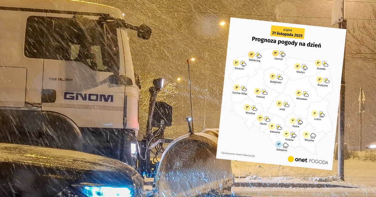 Potężna śnieżyca w piątek nad Polską. W tych regionach uderzy najmocniej