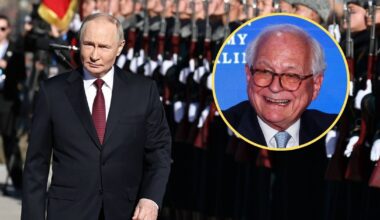 Prezydent Rosji Władimir w Biszkeku w Kirgistanie, 26 listopada 2025 r. Na mniejszym zdjęciu Wolfgang Ischinger, prezes Rady Fundacji Monachijskiej Konferencji Bezpieczeństwa, w Berlinie, 28 marca 2025 r.