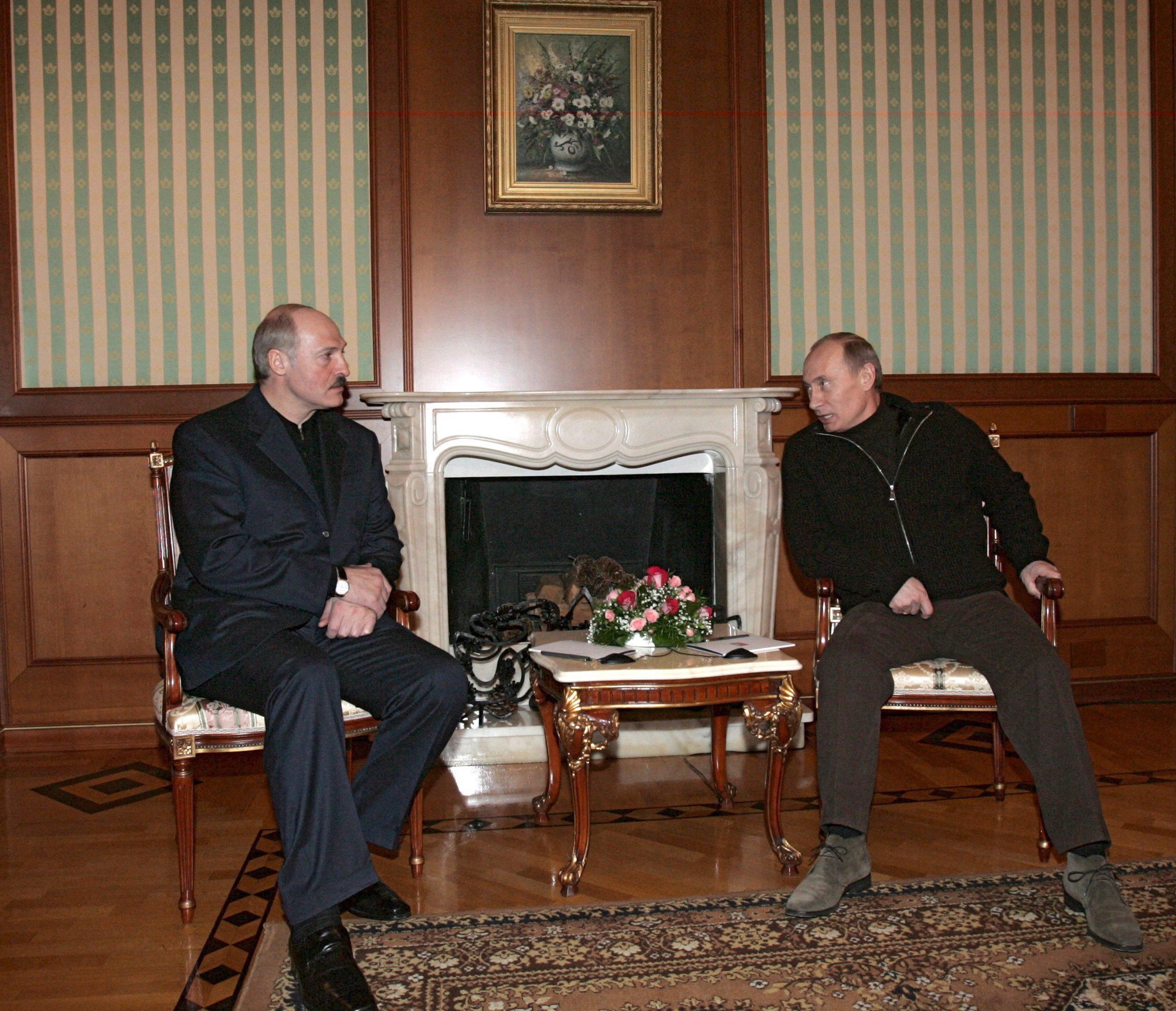 Aleksander Łukaszenka i Władimir Putin w 2008 r. 