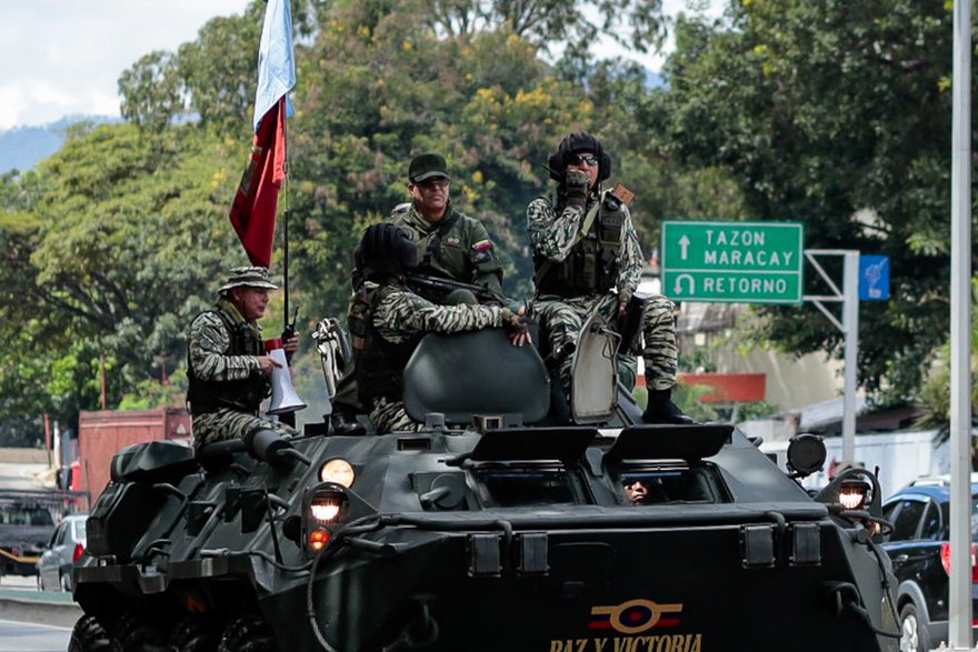 Wenezuelskie siły zbrojne podczas ćwiczeń wojskowych. Caracas, Wenezuela 20 września 2025 r.