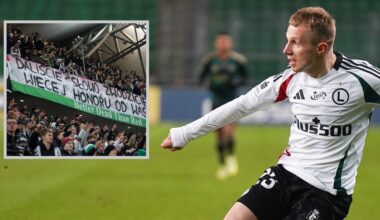 Transparent na meczu Legii Warszawa