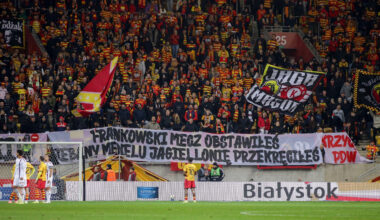 Jagiellonia ukarana za transparenty kibiców o Bartoszu Frankowskim