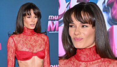 Natalia Szroeder w koronkowej kreacji na planie "Must Be the Music"