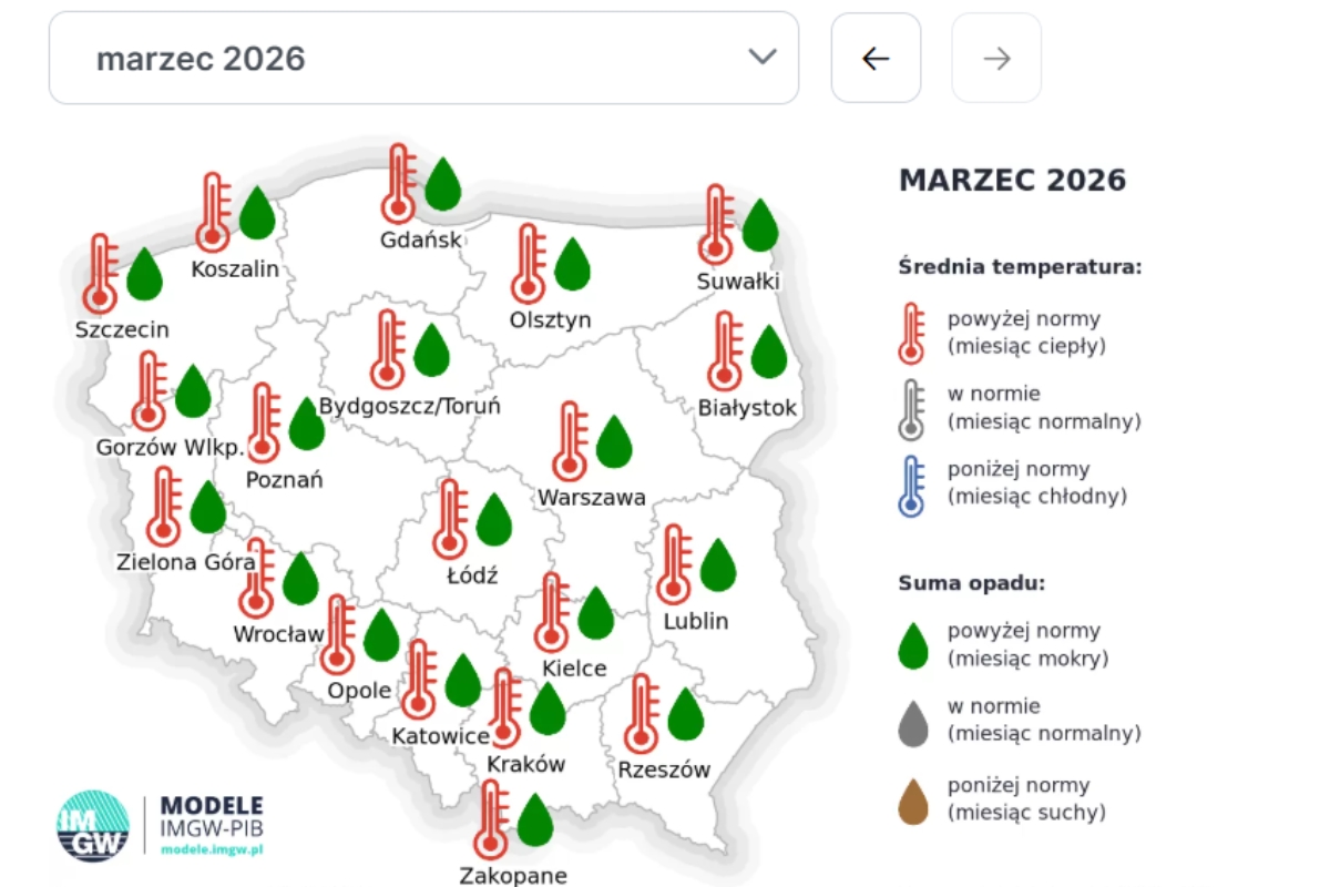 Pogoda na marzec 2026 Pogoda na marzec 2026